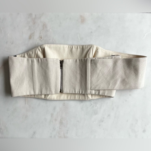 Israella Kobla Women's Natural Kidjo One-Shoulder‎ Bustier Cream Cotton size 10 - Picture 7 of 13